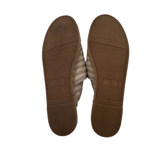 Circus By Sam Edelman Luciana Tan Striped Espadrille Mules Size 11 Women’s - Picture 8 of 8